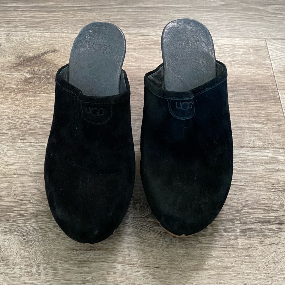 Suede UGG clogs